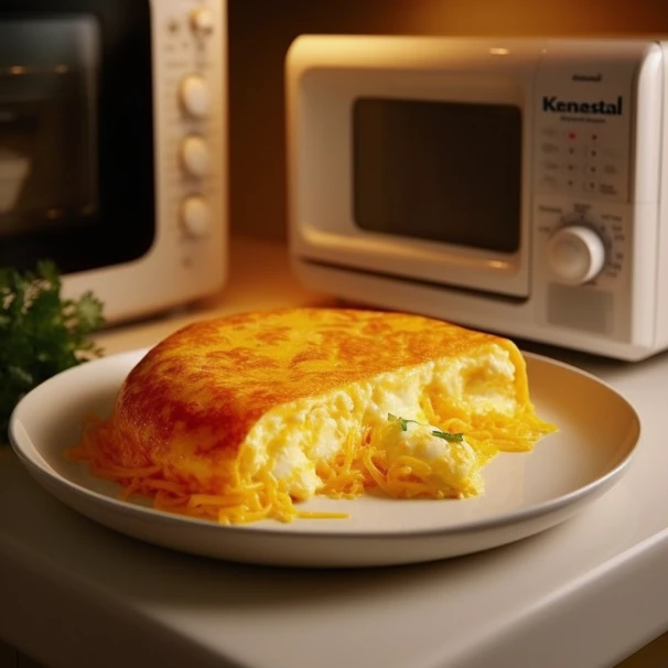Omelete de Queijo no Micro-ondas